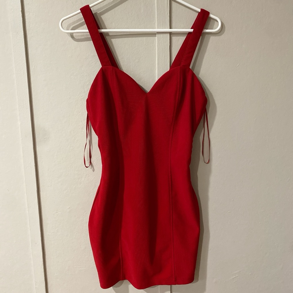 Tobi Red Bodycon Dress, Size Small